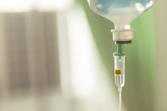 IV medication drip used to administer sedation