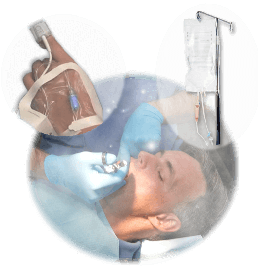 Patient receiving IV sedation